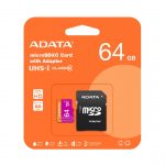 Carte mémoire Micro-SD 64GB Class-10 ADATA